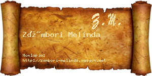 Zámbori Melinda névjegykártya